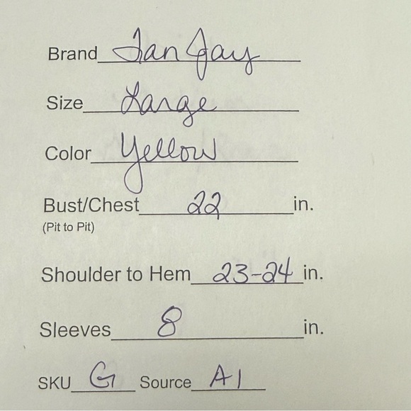 TanJay Yellow Textured Short Sleeve Blouse Relaxed Fit Lightweight L - Picture 7 of 7